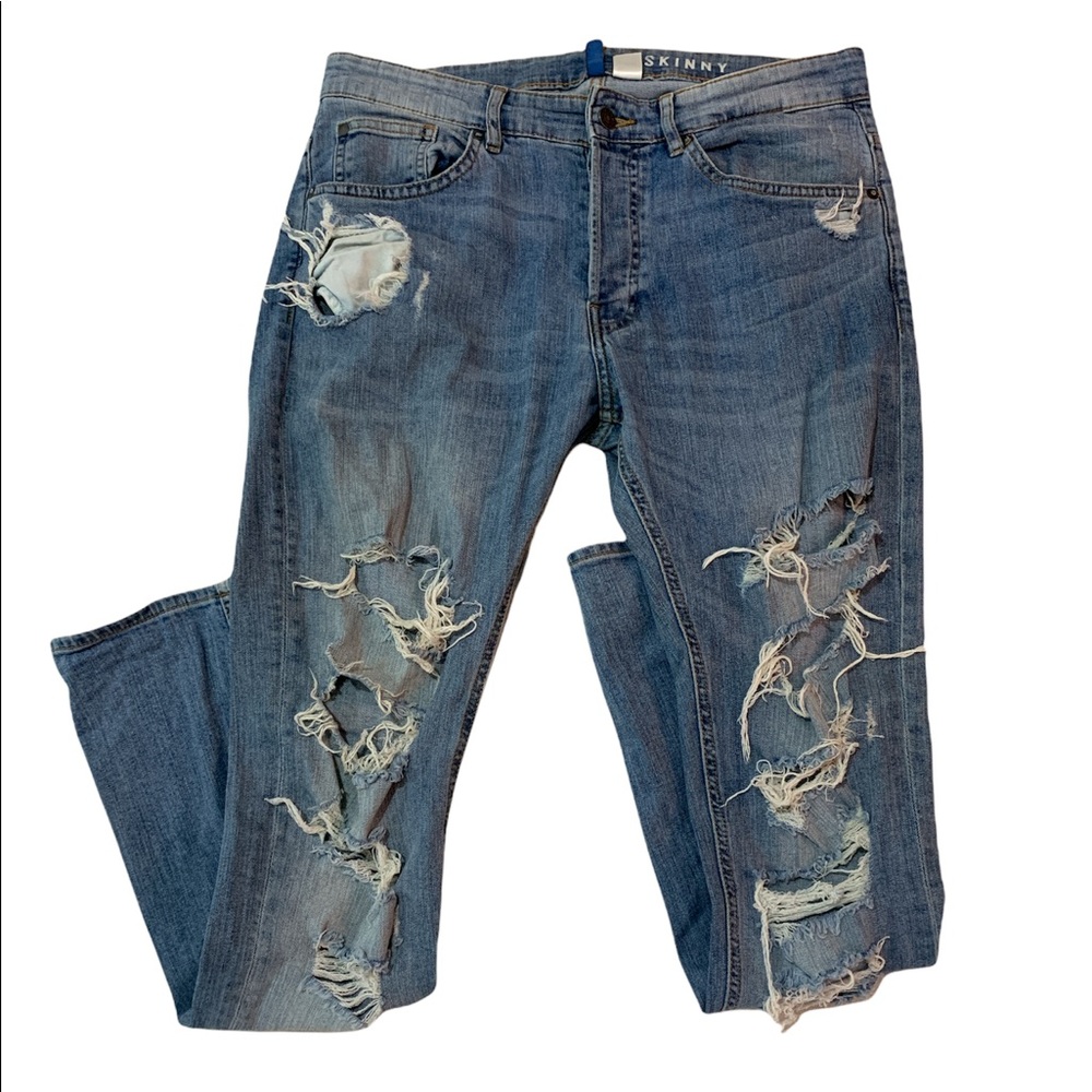 Mens H&M divided ripped jeans sz 32